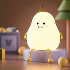 Pear Fruit Bedside Lamp | Aesthetic Room Decor Childrens Night Light, Cute Night Lights, Pear Fruit, Kawaii Room Decor, Rechargeable Lamp, Night Light Lamp, Night Night, Table Lamps For Bedroom, Kawaii Room