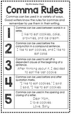 a printable common rules for cooking with the words in black and white on it