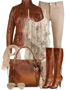 A Collection of Stylish Everyday Outfits for Spring/Summer 2014 Michael Kors Outlet, Fall Winter Outfits, Outfits Casuales, Brown Boots, Fashion Clothes, Michael Kors Bag, Look Fashion, Passion For Fashion