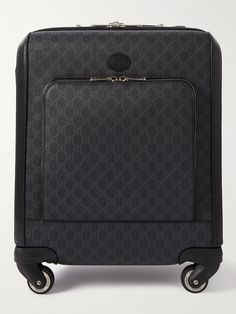 Gucci's suitcase is made from the house's signature 'GG Supreme' canvas that's hardwearing and easy to wipe clean. Trimmed with cross-grain leather trims, it's fitted with a telescopic handle and 360-degree wheels so you can navigate the airport with ease. Use the spacious front exterior pocket to stow items you'll want to grab, like a swimsuit or change of clothes, the second you reach the hotel. Gucci Collection, Bag Suitcase, Small Crosses, Gucci Accessories, Black Canvas, Mr Porter, 360 Degree, Leather Trims, Labour Day