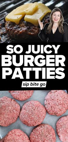 Juicy Burgers with Ground Beef Patties Sous Vide Burgers, Homemade Hamburger Patties, Ground Beef Patties, Burger Patty Recipe, Creamy Fruit Salads, Juicy Burgers, Best Burger Recipe, 30 Min Meals, Burger Meat