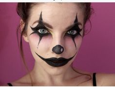 Clown Smile Makeup, Black And White Clown Costume Diy, Creepy Mime Makeup, Scary Mime Makeup, Easy Scary Clown Makeup, Black Clown Makeup, Black And White Clown Makeup, Lip Makeup Art, Clown Costume Diy