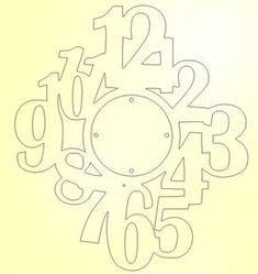 the numbers are arranged in an array to form a circular design on a yellow background