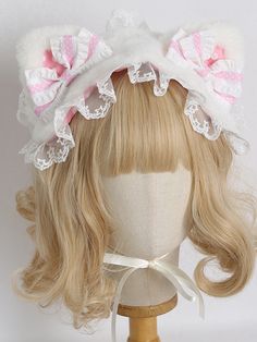 This price is for a hairband only, others are not included.   	 		 			Size 			Free Size 		 		 			Length 			32 		 		 			Width 			13 Cute Oc Outfits, Coquette Accessories, Cat Ear Hair, Cute Oc, Cat Headband, Cat Ear Headband, Ribbon Quilt, Sweet Cat, Oc Outfits