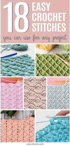 Simple Crochet Projects, Basic Stitches, Easy Crochet Stitches, Simple Crochet, Crochet Diy, Crochet Stitches Tutorial, Crochet Instructions, Crochet Stitches Patterns