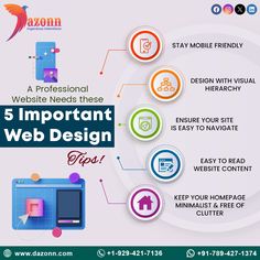 🌐 Is your website lacking that professional touch? Look no further! A professional website needs these 5 important web design tips to stand out from the crowd. Don't miss out on potential customers, make sure your website is equipped with the essential elements for success. 💼✨ #WebDesign #ProfessionalWebsite #WebDesignTips #UXDesign #UIDesign #ResponsiveDesign #WebDevelopment #CreativeWebDesign #WebDesignIdeas #WebDesignStrategies #ModernWebDesign #WebsiteOptimization Reading Website, Modern Web Design, Creative Web Design, Website Optimization, Web Application Development, Mobile Development, Web Design Tips, Web Technology