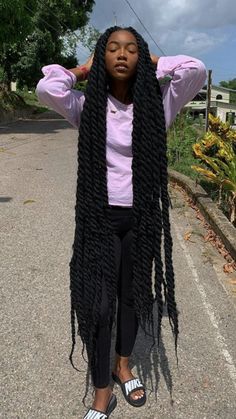 Goddess Marley Twists Long, Large Marley Twists, Long Marley Twists, Big Twist Braids Hairstyles, Long Twist Braids, Looking In Mirror, Marley Twist Hairstyles, Braiding Your Own Hair, Different Person