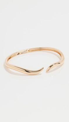 Stephanie Gottlieb 14k Gold Wave Cuff | Shopbop Elegant 14k Gold Bangle For Formal Occasions, Modern 14k Gold Jewelry With Gold Clasp, Yellow Gold Jewelry With Gold Clasp For Evening, Elegant Gold Bracelet With Polished Finish For Formal Occasions, Evening Yellow Gold Jewelry With Gold Clasp, Yellow Gold Polished Metal Bangle, Elegant Tarnish Resistant Bangle For Formal Occasions, Classic Gold Bangle For Evening, Elegant Hinged Gold Bracelet As Gift