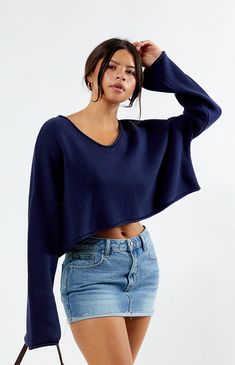 Effie Boxy Cropped Sweater