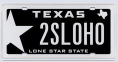 a license plate that says, 25l oho lone star state with the word texas on it