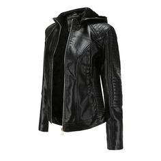 Meet our Faux Leather Jacket with Removable Hood: If you love leather jackets, you’re especially going to love this motorcycle jacket! It’s elegant, stunning, and extremely comfortable. Awaken your independence with this symbol of rugged modernity. The soft inner viscose lining complements the durable body of the jacket. Made of premium crafted leather (PU) to give you a genuinely high-quality leather jacket. Our premium crafted products are renowned for their signature durability and are design Faux Leather Motorcycle Jacket, Warm Winter Jackets, Leather Jacket With Hood, Vegan Leather Jacket, Black Camel, Genuine Leather Jackets, Faux Leather Jackets, Pink Gray, Biker Jacket