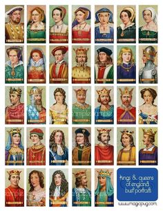 many different pictures of people with crowns