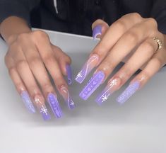 Purple Winter Nails, Christmas Sweater Nails, Photo Purple, Purple Acrylic Nails, Long Acrylic Nail Designs, Claw Nails, Sweater Nails, Inspired Nails