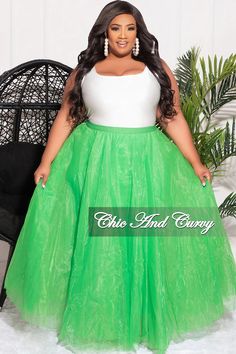 Final Sale Plus Size Maxi Tulle Tutu Skirt in Green (SKIRT ONLY) – Chic And Curvy Chic And Curvy, Tulle Tutu Skirt, No Closure, Tulle Tutu, Plus Size Maxi, Tutu Skirt, Green Skirt, Plus Size Outfits, Final Sale