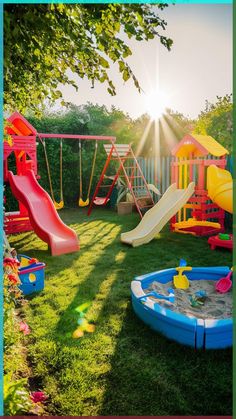 the children's play area is clean and ready for their parents to use it