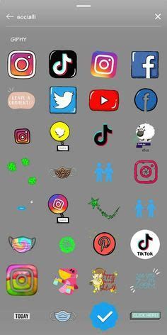 an iphone screen with various stickers on the back and side of it, including social icons