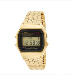 New Casio Collection Watch A159WGEA Black/Gold Open Box  No International Shipping Gold Sign, Open Box, Accessories Watches, Wrist Watch, Jewelry Watches, Things To Sell, Free Shipping, Best Deals, Gold