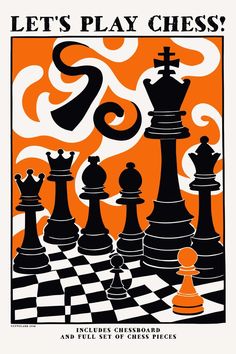 A Royal Play: Elegant Chess Posters as Gifts Chess Cafe, Chess Design, Bar Room Decor