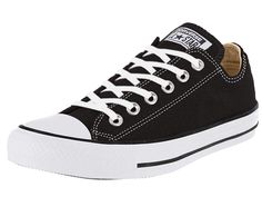 PRICES MAY VARY. Iconic Converse Chuck Taylor All Star sneakers in classic black canvas with white rubber sole Low-top lace-up athletic shoes with cap toe and All Star patch Cushioned footbed provides comfort and support Durable rubber outsole has great traction Chuck Taylor 70s, All Star Sneakers, Star Sneakers, Converse Chuck Taylor All Star, Sport Sneakers, Chuck Taylor Sneakers, Chuck Taylor All Star, Black Canvas, Outdoor Woman