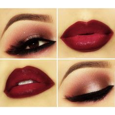 Valentine's Day Makeup Inspiration ❤ liked on Polyvore featuring beauty products, makeup, eyes, lip, beauty, valentines day makeup and lips makeup Day Makeup Looks, Make Up Inspiration, Valentines Day Makeup, Lip Beauty, Valentines Makeup, Lips Makeup, Makeup Eyes, Makeup Obsession, Products Makeup