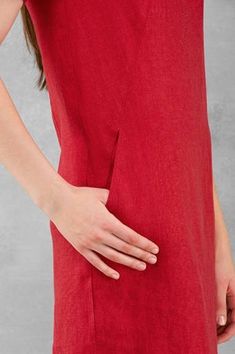 Linen women dress Pure linen dress Red dress Spring Summer | Etsy Summer Linen Dresses, Linen Clothing, Dress Linen, Summer Linen, Dress Spring, Organic Linens, Spring Summer Dress, Light Summer, Linen Clothes