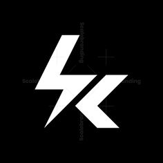 the letter k is made up of arrows and lightning boltes on a black background