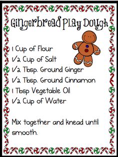 the gingerbread play dough recipe is shown on an iphone screen, and it's in