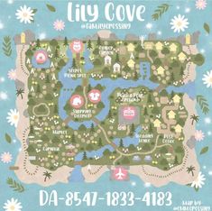 the map for lily cove at disney world