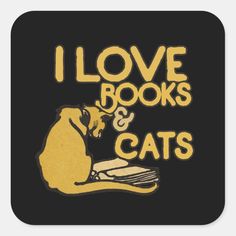 i love books and cats mouse pad with an image of a cat reading a book