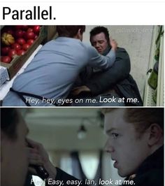 two pictures with one saying parallel and the other saying parallel