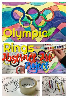 olympic rings and the olympics logo are featured in this collage with text overlays