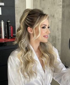 Cute Ponytail Hairstyles, Hair Upstyles, Long Hair Wedding Styles, Wedding Hair Inspiration, Bridal Hair And Makeup