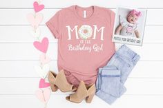 Donut Mom Shirt Personalized Matching Mommy and Me Top Mom First Birthday Shirt Scoop Neck Dolman Rose Gold Pink Shirt - Squishy Cheeks Squishy Cheeks, Rose Gold Top, Mermaid Bag, Donut Shirt, Donut Birthday, Personalized Matches, Pink Donuts, First Birthday Shirts, Mommy And Me Shirt