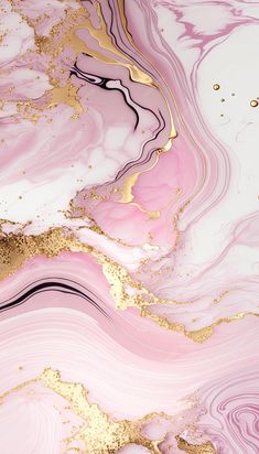 an abstract pink and gold marble background