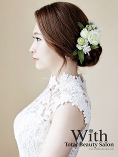 With Beauty salon in Korea, Korean style wedding make-up, Korean wedding styling, Korean women make-up,pre wedding makeup salon in Korea, make-up salon in Korean pre wedding pakcage, Hello Muse bridal shop, 千頌伊化妝，全智賢化妝，韓國藝人化妝，韓國頂級化妝 Wedding Hairstyles Korean, Korean Wedding Hair, Korean Style Wedding, Korean Hairstyles Women, Wedding Korean, Korean Bride, Brides Makeup, Bride Details, Hairstyles Korean