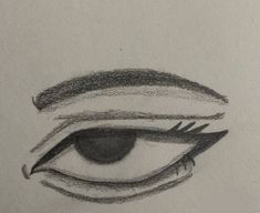 a pencil drawing of an eye