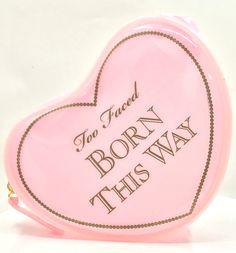 100% Authentic!!!  Too Faced Born This Way Heart Cosmetic Bag. Heart Shaped Makeup, Feminine Esthetics, Born This Way, Barbie Dream, Barbie Dream House, Pink Room, Dream Lifestyle, Too Faced Cosmetics, Dream Nails