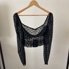 Black Sheer Top Perfect For Going Out Nwt Plus Size 12 Black Lace Corset, White Corset Top, Satin Button Up, Tie Waist Top, Corset Blouse, Black Sheer Top, White Corset, Tie Front Blouse, Mesh Long Sleeve