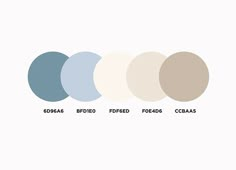 four different shades of blue, beige and white with the same color scheme on them