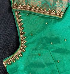 Simple Beads Aari Work Blouse, Hand Border Aari Work Designs, Aari Work Blouse Neck Designs, Simple Blouse Aari Work Designs, Aari Work Back Neck Designs