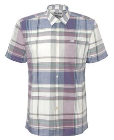 Swinton Regular Shirt A classic spade pocket to the upper chest give the Barbour Swinton Short-Sleeved Shirt its modern, youthful feel. Woven from cotton twill, in our colourful madras check gives this classic shirt a summer-ready appeal. Classic Plaid Cotton Short Sleeve Shirt, Classic Cotton Short Sleeve Plaid Shirt, Scarf Jacket, Quilt Jacket, Wax Jackets, Jacket Parka, Leather Gifts, Fleece Pants, Parka Jacket