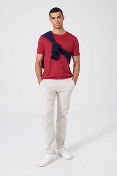 Enhance your wardrobe with our modern and contemporary round-neck T-shirt for men, crafted from 100% extra fine Pima cotton. Designed with short sleeves, this T-shirt effortlessly complements any outfit. Explore a wide range of seasonal and classic colors to suit your unique style.   100% Extra Fine Pima Cotton Round neck T-Shirt in regular fit Short sleeves Tshirt Men, Pine Green, Casual Sporty, Tshirt Outfits, Sporty Look, Suit Fashion, T Shirt For Men, Pima Cotton, Modern Fit