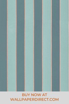 a blue striped wallpaper with the words buy now at wallpaper direct