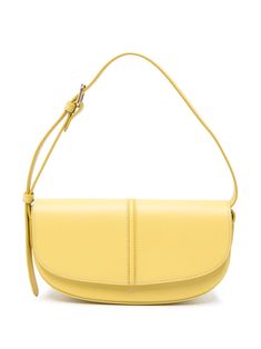 sunshine yellow calf leather smooth grain good-tone debossed logo to the front adjustable shoulder strap main compartment internal slip pocket internal appliqué logo full lining foldover top with magnetic fastening This piece comes complete with a protective dust bag. Jean Touitou, Crossbody Tote Bag, Crossbody Tote, Color Oro, Glasses Accessories, Leather Accessories, Clutch Handbag, Belt Bag, A P