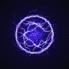 blue electric wire in the shape of a circle on a dark background with light effects