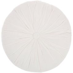 a white round rug with pleated edges on a white background in the shape of a sunburst