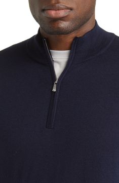 Dependable softness and shape retention mean lasting style and comfort in this rich merino wool–blend pullover with a quarter-zip placket for quick ventilation. Stand collar 75% merino wool, 25% lyocell Hand wash, dry flat Imported Wool Half-zip Polo Sweater, Half-zip Wool Polo Sweater, Peter Millar, Stand Collar, Quarter Zip, Merino Wool, Wool Blend, Nordstrom, Crown