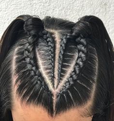 Gorgeous trendy hairstyle ideas | Easy hairstyle ideas Hair Doos, Fanfic Ideas, Braids Ideas, Rave Hair, Creative Hair, Braided Hairstyle, Hair Braid Videos, Trendy Hairstyle, Curly Hair Styles Easy