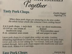 a recipe book with instructions on how to make christmas cookies