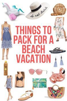 things to pack for a beach vacation